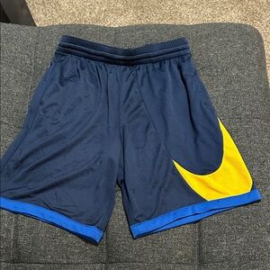 Nike Men's Athletic Shorts - Navy and Yellow